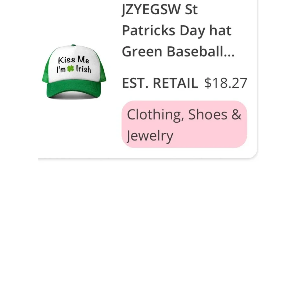 JZYEGSW Kiss Me Im Irish St Patricks Day Trucker Hat Green White Snapback Cap